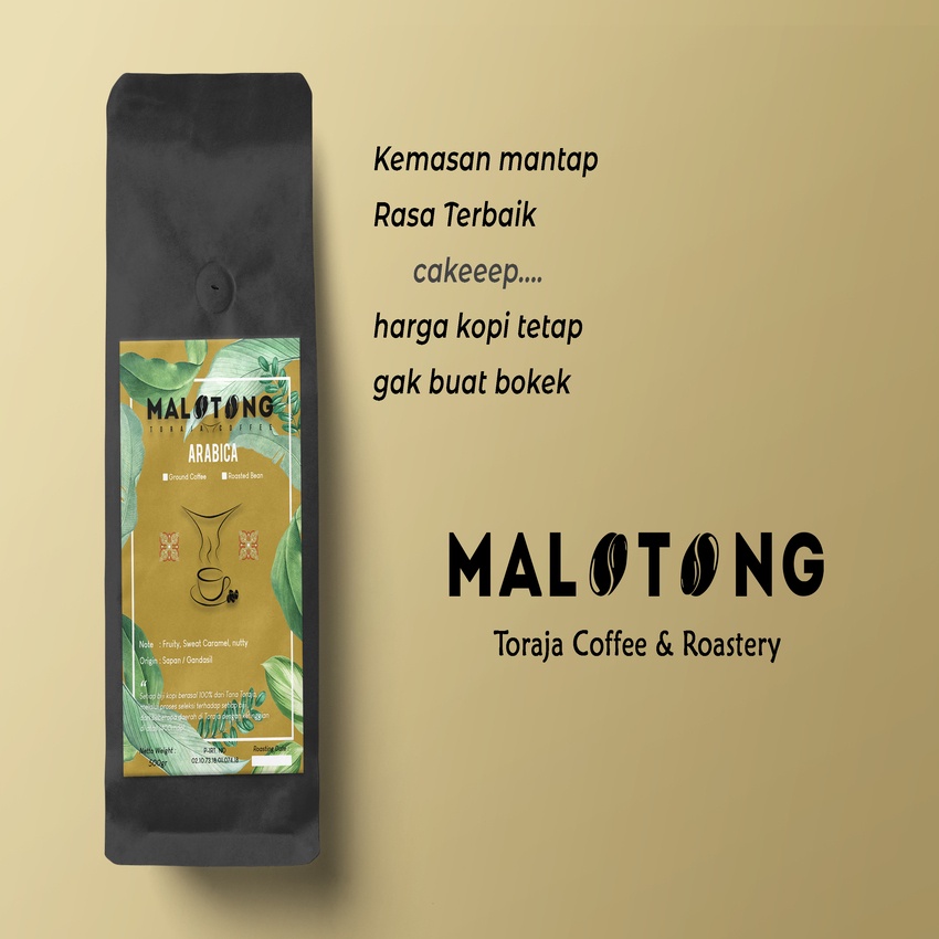 

Malotong Kopi Arabika Toraja Sapan Premium 1 KG Arabica Kopi Bubuk / Biji Kopi