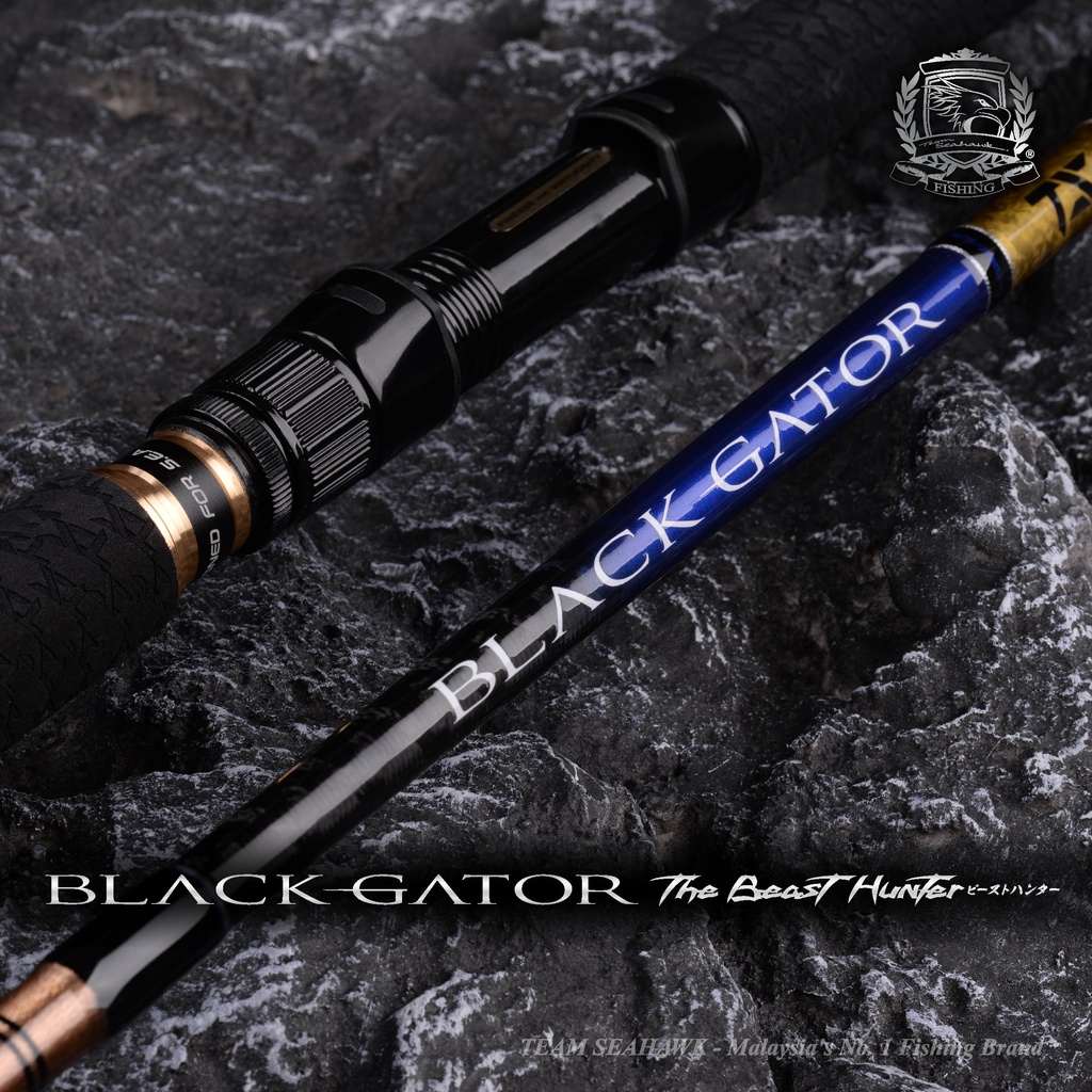 Rod POPPING SEAHAWK BLACK GATOR THE BEAST HUNTER