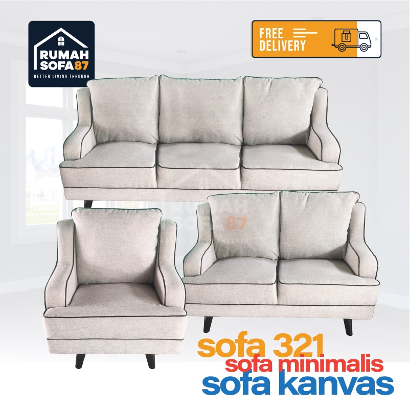 Sofa klasik minimalis 321 / sofa kanvas /sofa 321