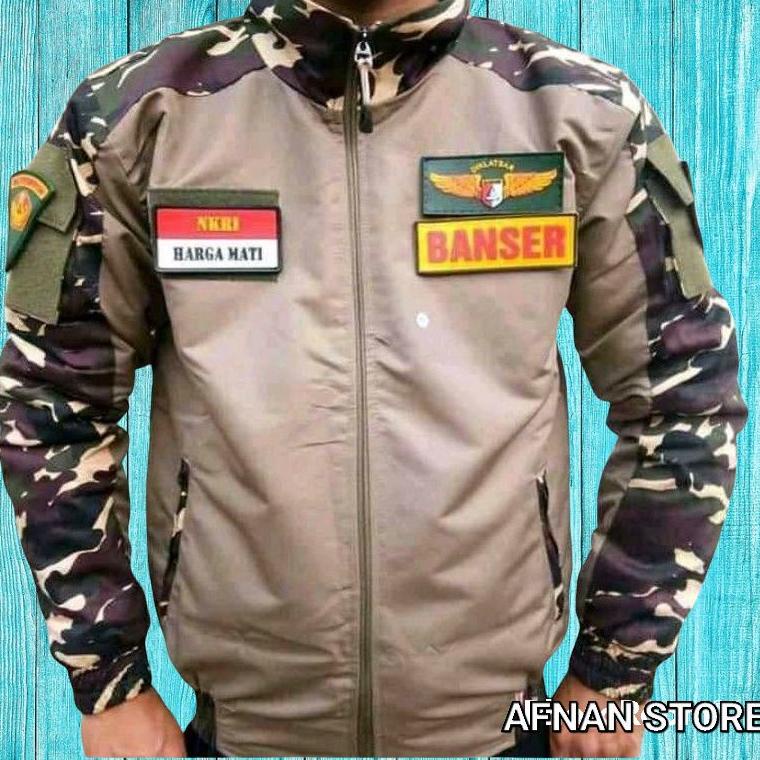 "LRD.5Fe23ᵞ" JAKET BANSER BOMBER KOMBINASI DORENG NASIONAL KATUN TWILL ANTI LUNTUR