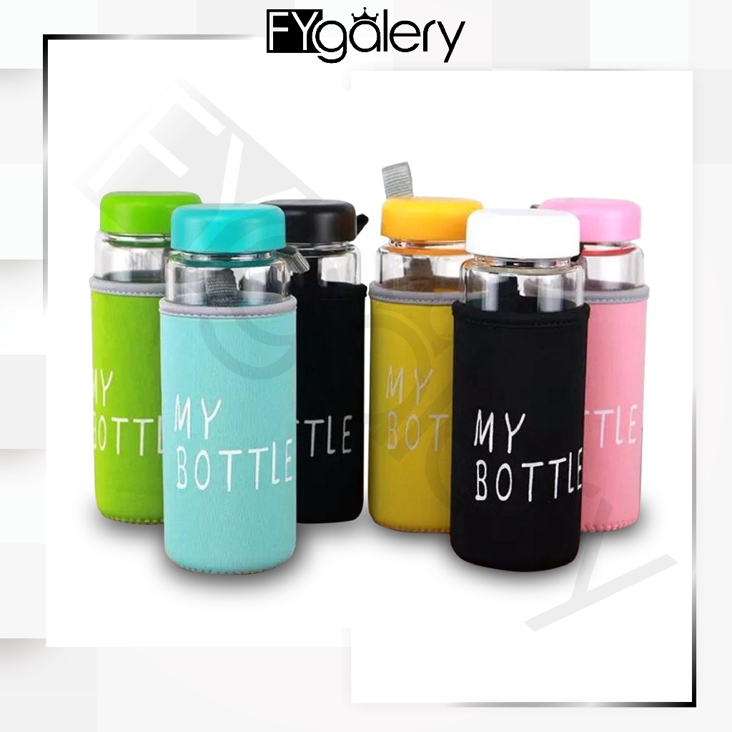 FYGALERY My Bottle Botol Minum Bening Transparan Tempat Penyimpanan Air Anak Unik Water Bottle Drink Murah