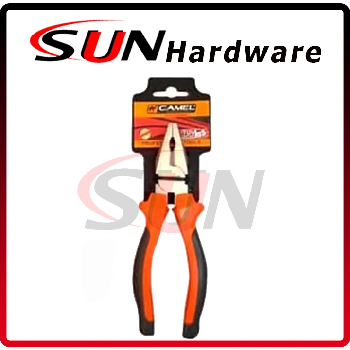 Tang Kombinasi Jepit Potong 6 Inch Orange Gagang Karet Camel Combination Pliers Potong Jepit Multifungsi