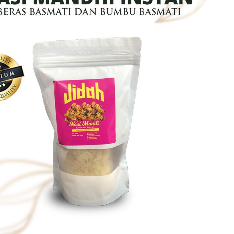 

☪ Nasi Mandhi Instan Porsi 4-5 Orang | Beras Basmati dan Bumbu Basmati | Nasi Mandi Instan Original ✶