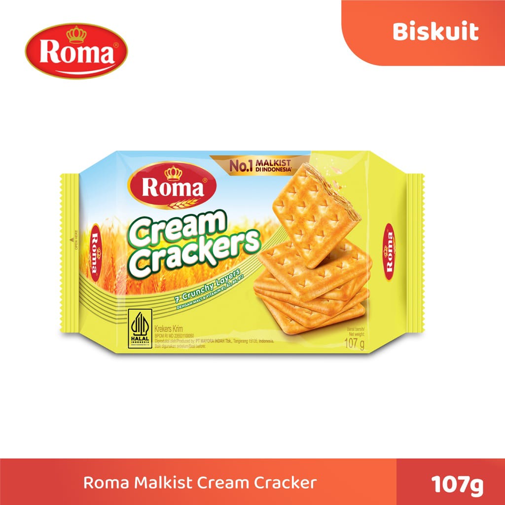 

ROMA Cream Crackers105Gr [ KEMASAN WARNA KUNING ]