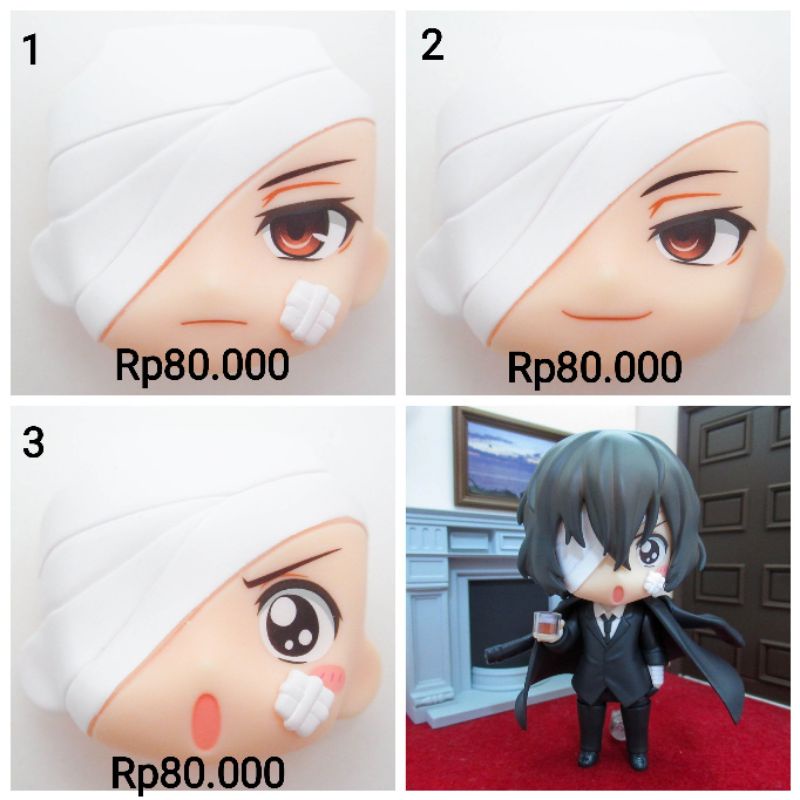 1748 Nendoroid Dazai Osamu Dark Era Faceplate Split Part Muka