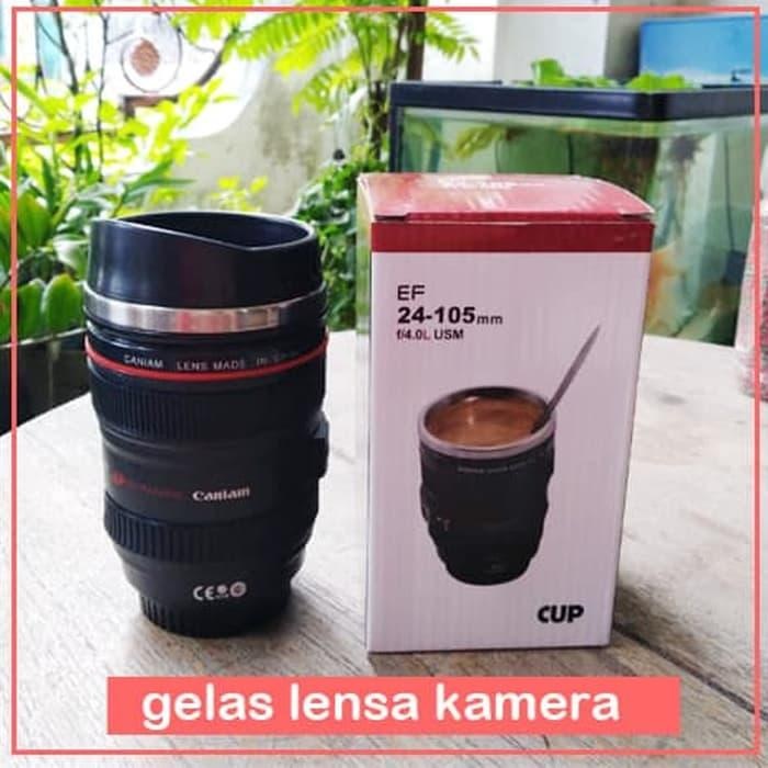 Mug Lensa CANON EF 24-105MM - Gelas Minum Bentuk Lensa Kamera - Bisa Panas &amp; Dingin