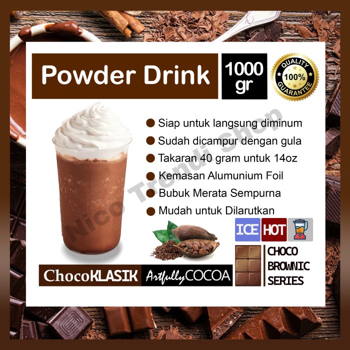 

!!!!!!] Choco Klasik 1kg [Ready to Drink] Minuman Coklat #012