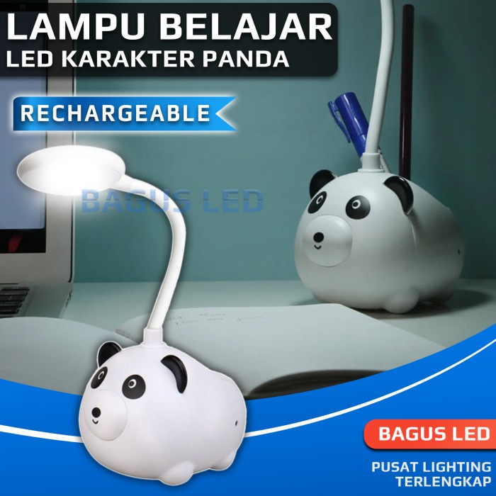 

Lampu Belajar LED Meja Baca Fleksibel Lipat USB Karakter Panda