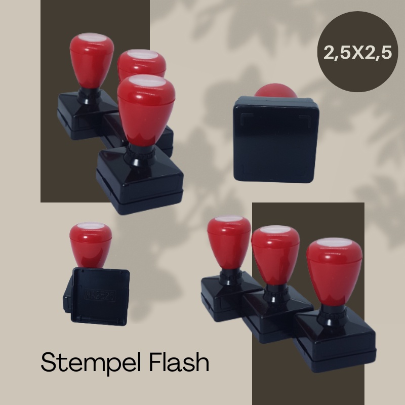 

MURAH Bikin Stample Flash / Stempel Otomatis / Stample / Stamp / Bikin Cap Custom Ukuran 2.5 X 2.5 CM