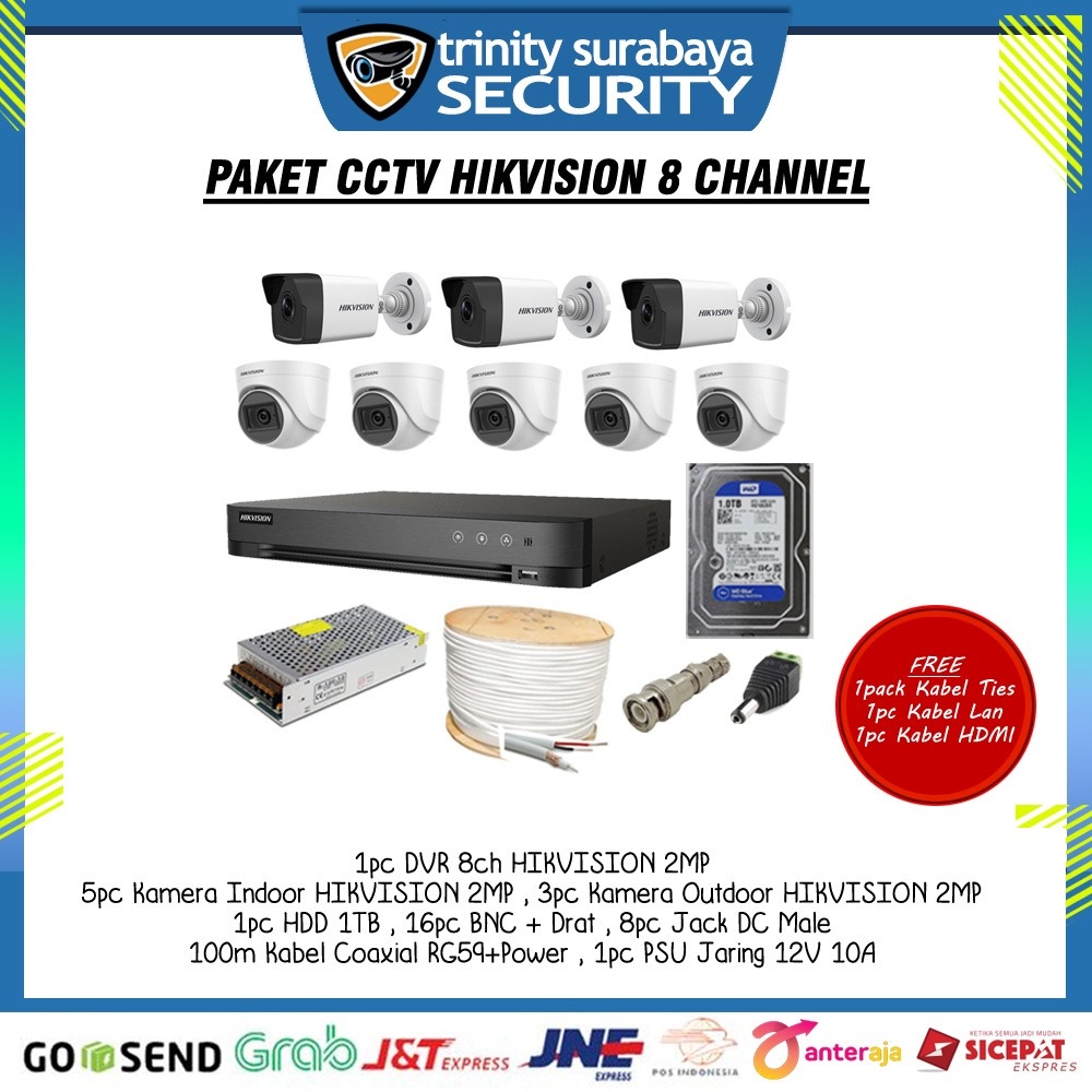 Paket CCTV 8ch HIKVISION