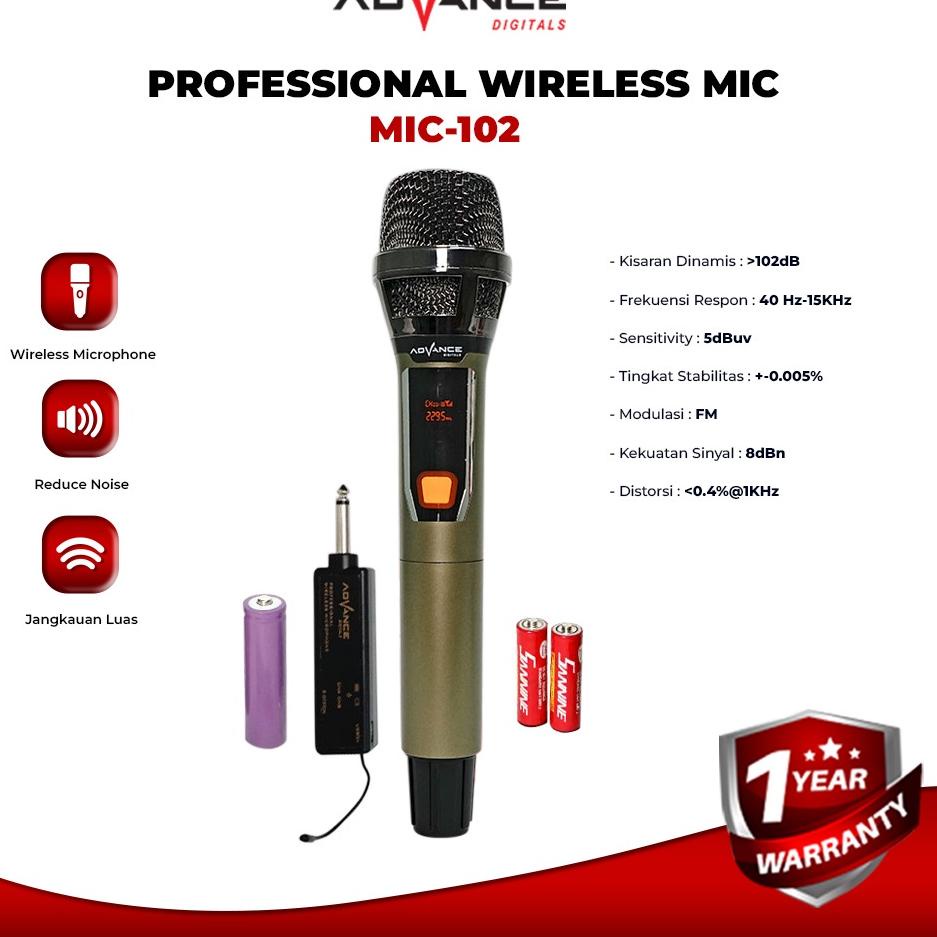 ❃ Mic Wireless Advance 102 Microphone 102 Mic Tanpa Kabel ~ CANTER STORE ( COD ) ❀