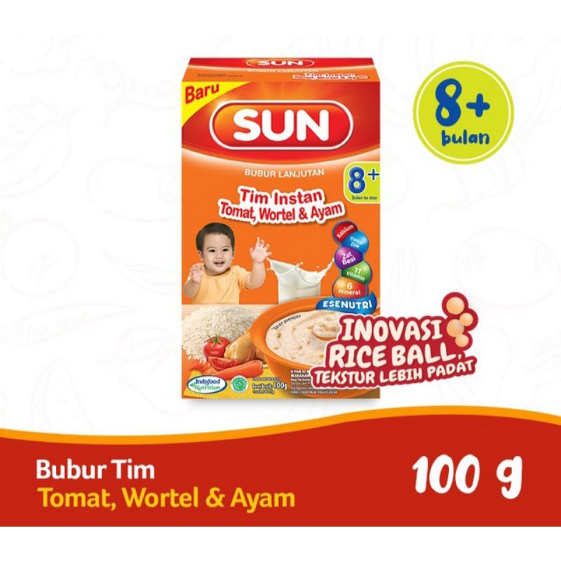 

SUN Tim Instant Tomat Wortel Ayam Box 100 g x 1 Pcs