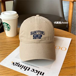 Best Seller - Topi Unisex Cap Hat Cotton Material Bordir Brooklyn Baseball / Baseball Cap Korea Trendy - COD-Krem Hamptons