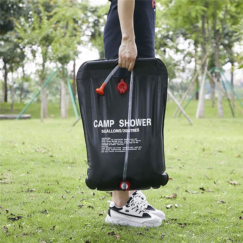 GUI8 Winmax Kantong Air Shower Mandi Camp Shower Bag 20 L Yyedc Hitam ORi-I