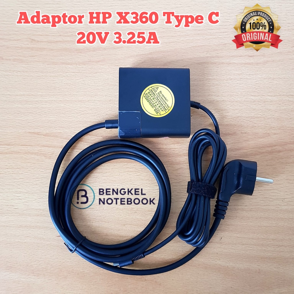 Adaptor Hp X360 Type C 5V 3A 9V 3A 12V 3A 15V 3A 20V 3.25A 20.3V 3A T480 T490 T580 T590 E480 E585