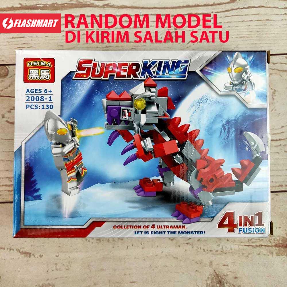 Flashmart Building Blocks Mainan Rakit Robot Ultraman Model Acak - 2008