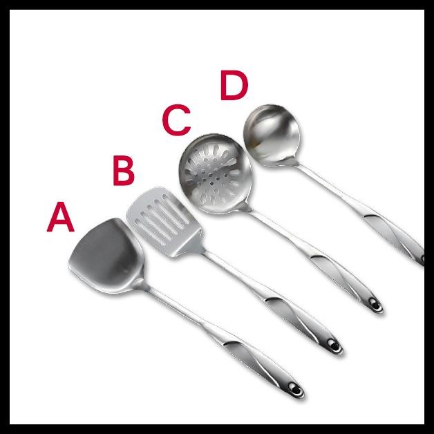 Vs - Premium Spatula Centong Nasi Sendok Kuah Stainless 304