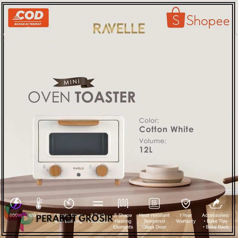 Oven Listrik Ravelle Toaster Mini 12 Liter Korean Mini Oven Toaster