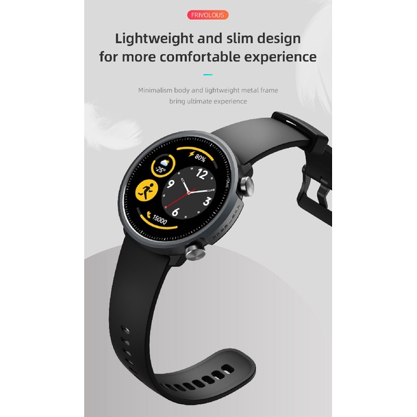 MIBRO A1 Smartwatch - Ultra-Slim Sporty HD Display 1.28-inch Screen - Jam Tangan Pintar Sporty dari MIBRO