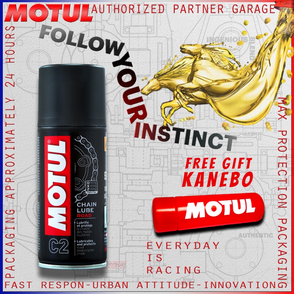 MOTUL C2 &amp; C3 CHAIN LUBE ROAD 150ml  OLI MOTOR IMPORT ORIGINAL