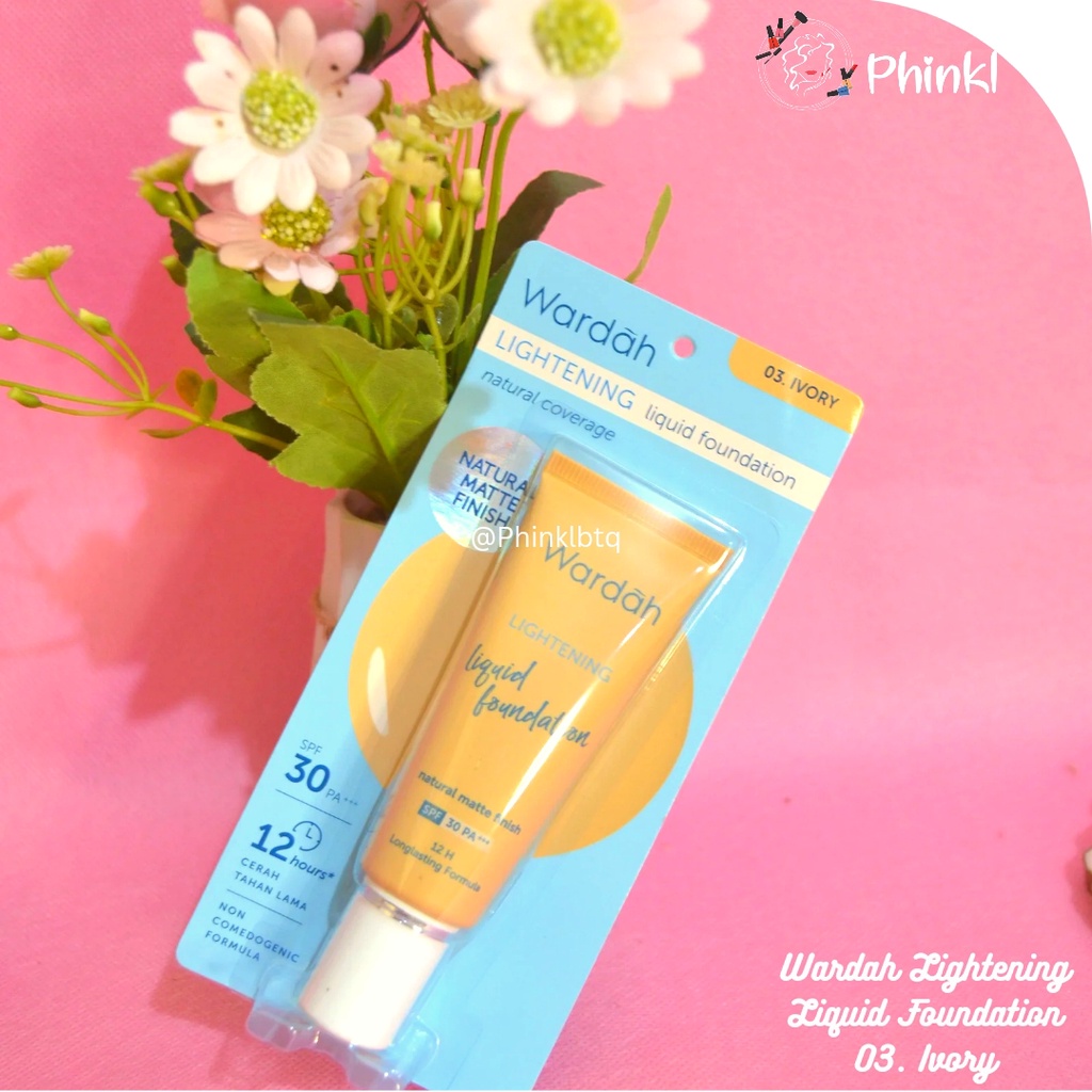 `ღ´ PHINKL `ღ´ ᘺᗩᖇᕲᗩᕼ Wardah Lightening Fondation alas bedak spf 30 hasil natural dengan perlindungan matahari