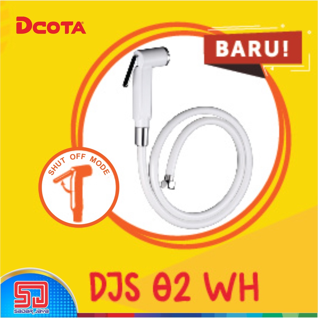 DCOTA DJS 02 white Jet Shower Toilet Semprotan Cebok Bidet Spray 1/2&quot; Shut Off