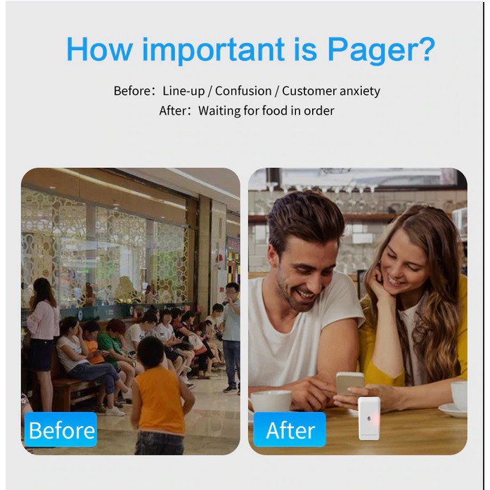 ⚡16 Pager⚡Mesin Tunggu Antrian Bel Pager Retekess Wireless Calling buat panggil customer restoran Restaurant Call waiting Wireless Calling System - Pager Restoran Kerro