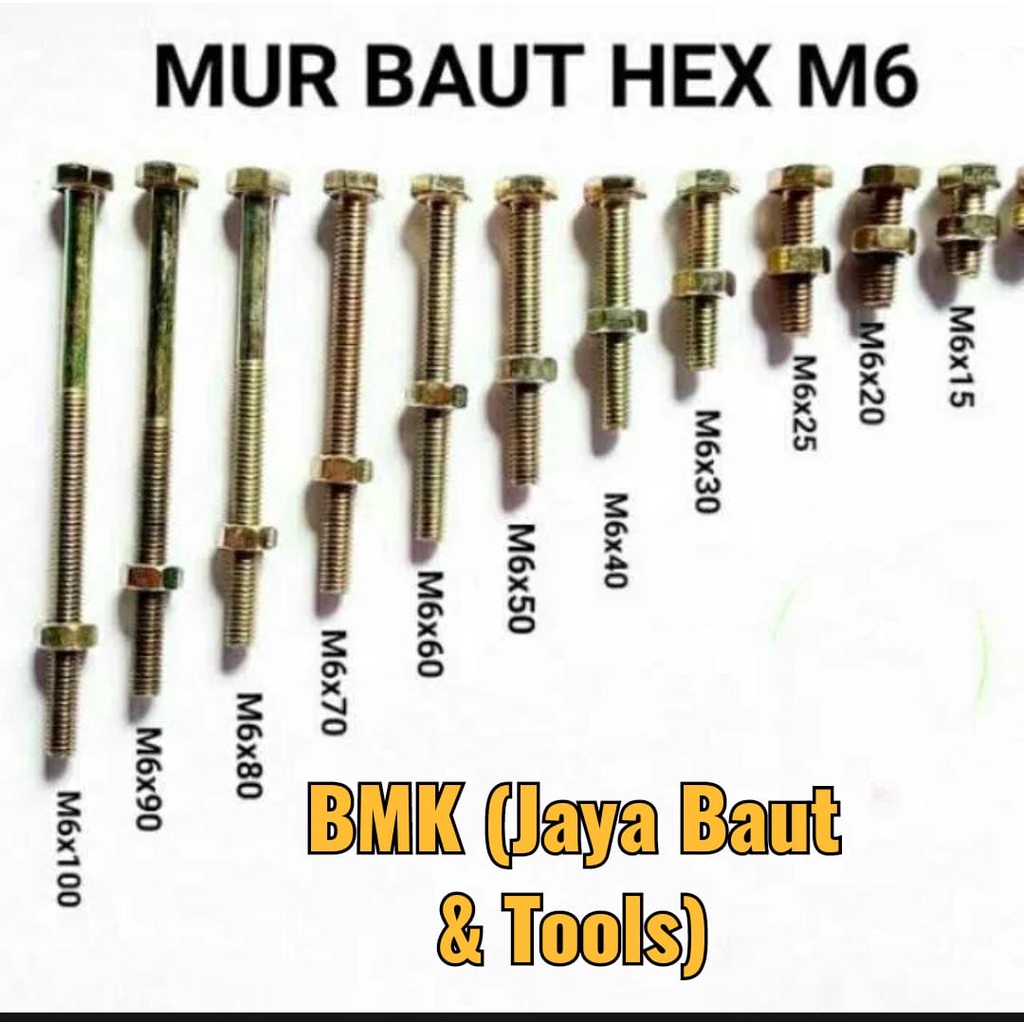 Jual Baut Mur Kuning M X Mm Shopee Indonesia