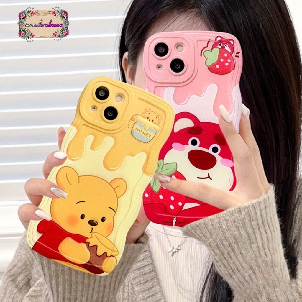 SS800 SOFTCASE SILIKON WAVY GELOMBANG POOH &amp; LOTSO FOR IPHONE 7 8 7+ 8+ X  XS XR XS MAX 11 11 12 13 14 PRO SB4911