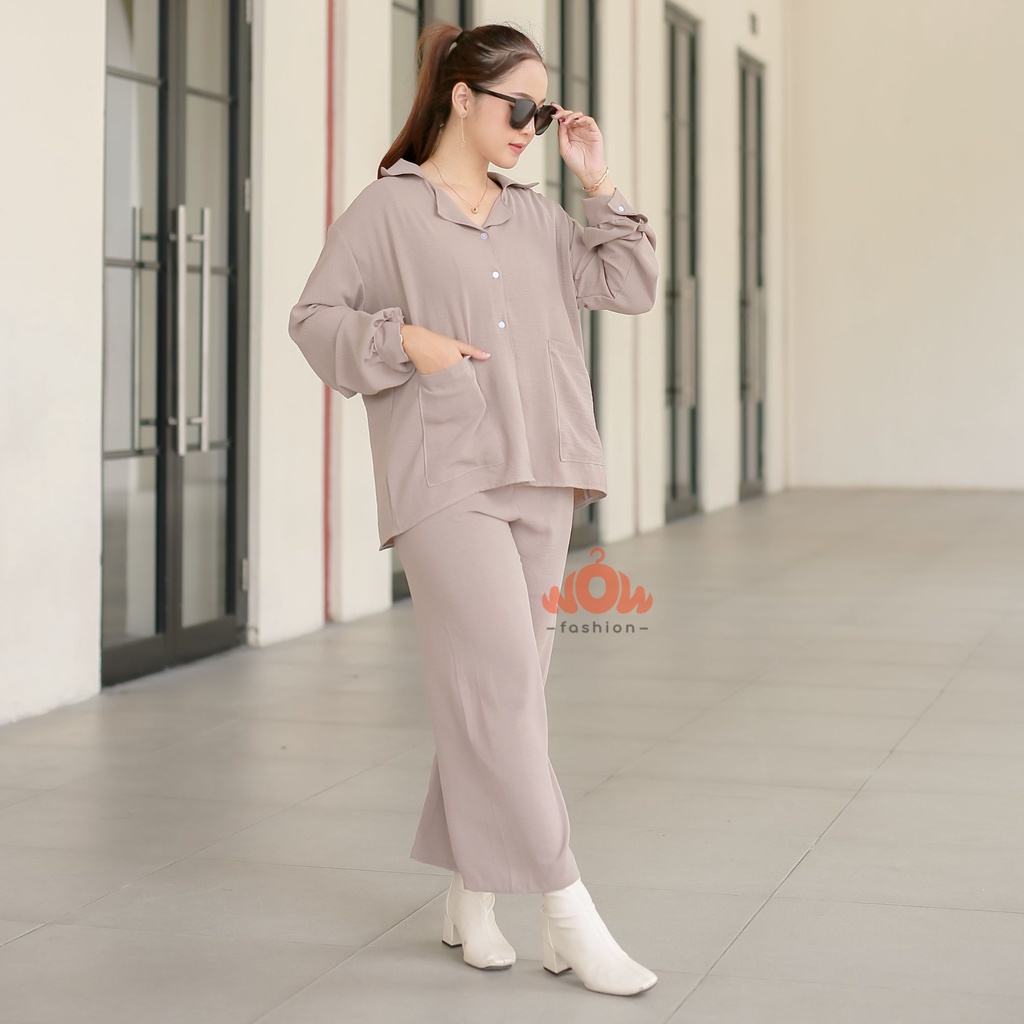 KIRANA ONE SET CRINKLE AIRFLOW WANITA TERBARU// ONE SET PREMIUM VIRAL