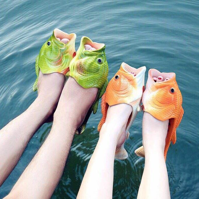 Sandal Ikan Import Anak Dewasa Sendal Motif Ikan Lucu Sandal Karakter