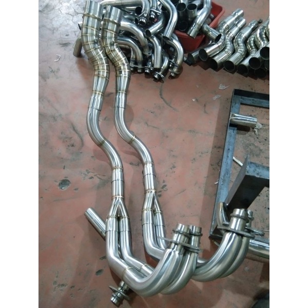 header leher pipa knalpot racing bending leter s full original AWR kawasaki ninja 250fi old ninja fi