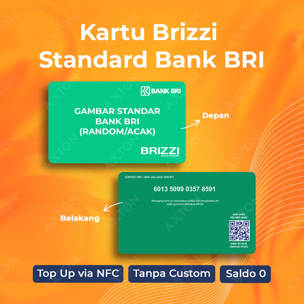 KARTU STANDAR BANK E MONEY E TOLL BRIZZI BRI FLAZZ BCA GEN 2 MANDIRI TAPCASH BNI ( TANPA PO , TANPA CUSTOM , GAMBAR BAWAAN BANK )