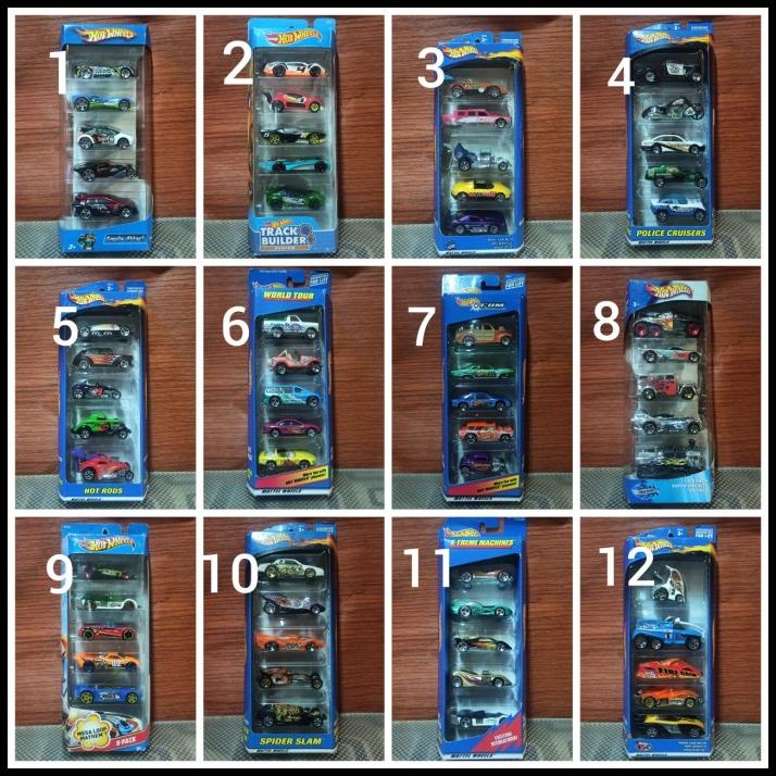 Hot Wheels Mobil Diecast Gift Pack Hotwheels Isi 5 Bh