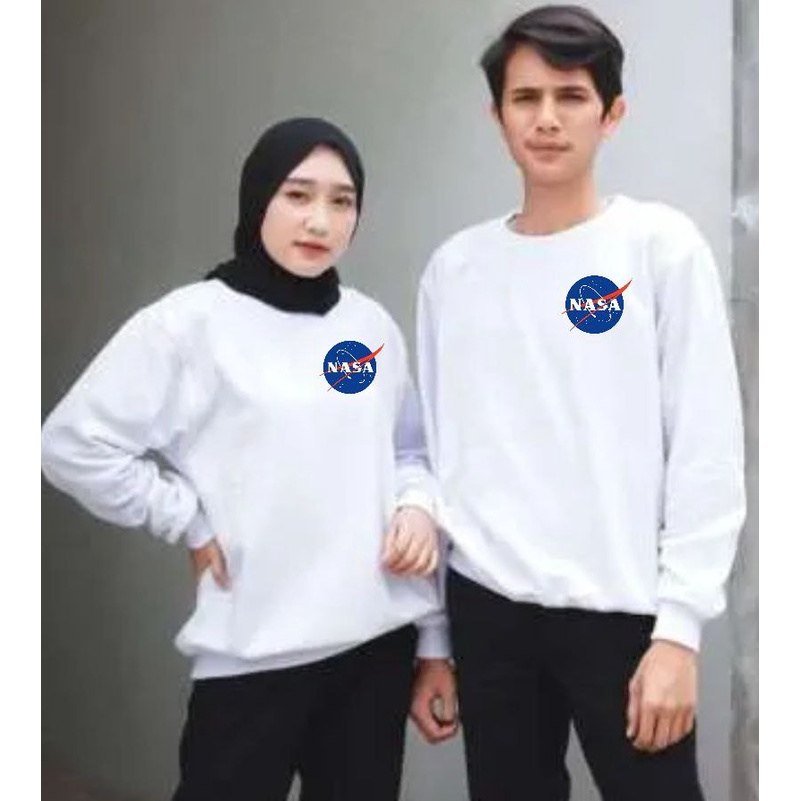 SWEATER NASA COUPLE-PAKAIAN PRIA DAN WANITA-BAJU KAPELAN KEKINIAN-SUDAH DAPAT 2 BAJU