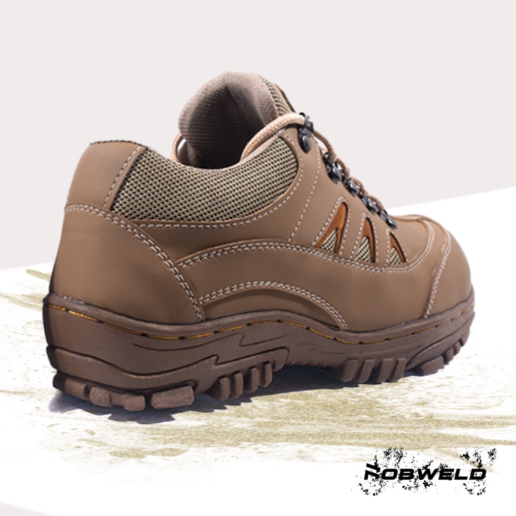 Robweld Sepatu Pria Safety Boots Sefty Ujung Besi Septi Pendek Low Proyek Kerja Lapangan HY-T Size 39 - 44