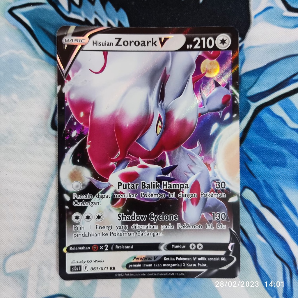 pokemon Indonesia hisuian zoroark v 061/071 RR original