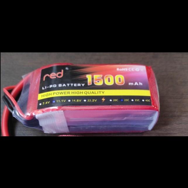 Baterai Lipo 3S 1500Mah 11.1V 2S 25C Deans plug