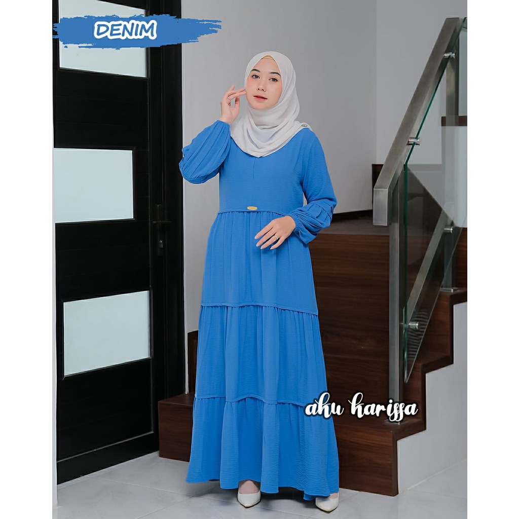 Asrina Dress/ Gamis Aku Karissa Original/ Gamis Busui Motif Polos