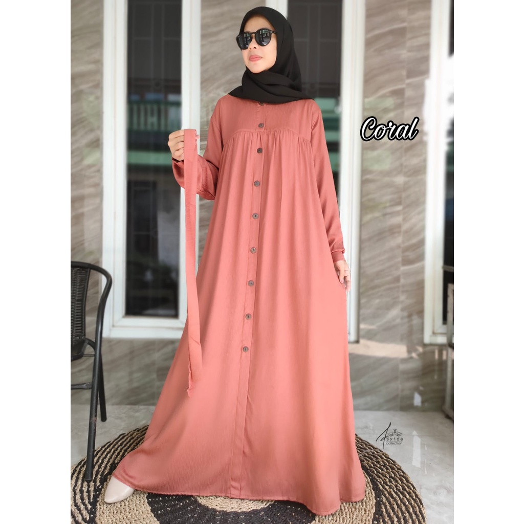 Gamis Nola Crinkle / Dress Crinkle Premium / Gamis Crinkle Polos