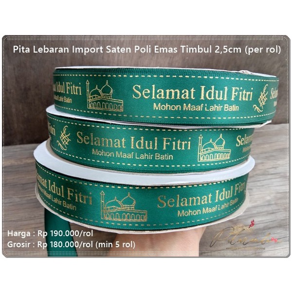 

Galb-241 : Pita Lebaran Import Saten Poli Emas Timbul 2,5Cm (+- 89 Y) 099