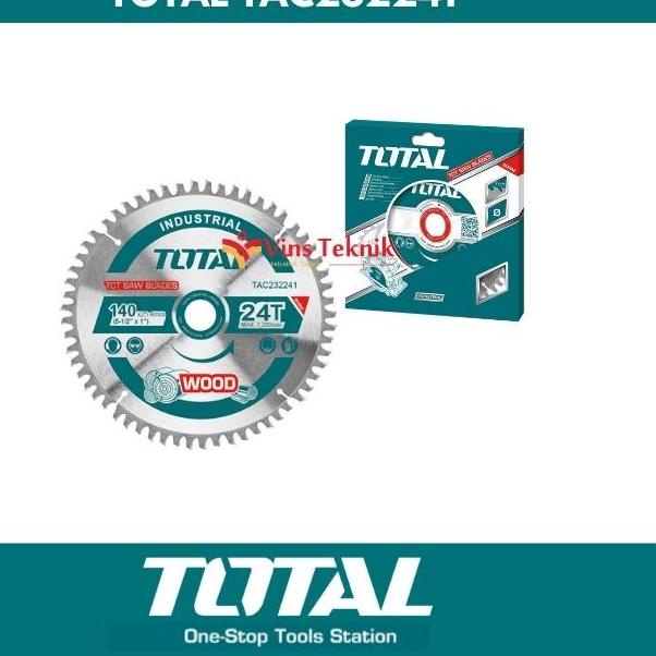 ➳ mata gergaji circular saw 5 inch 140mm TCT saw blade 24T TOTAL TAC232241 ✤