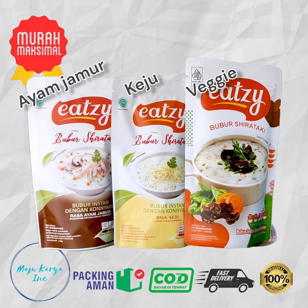 Eatzy Bubur Shirataki Ayam Jamur - Keju