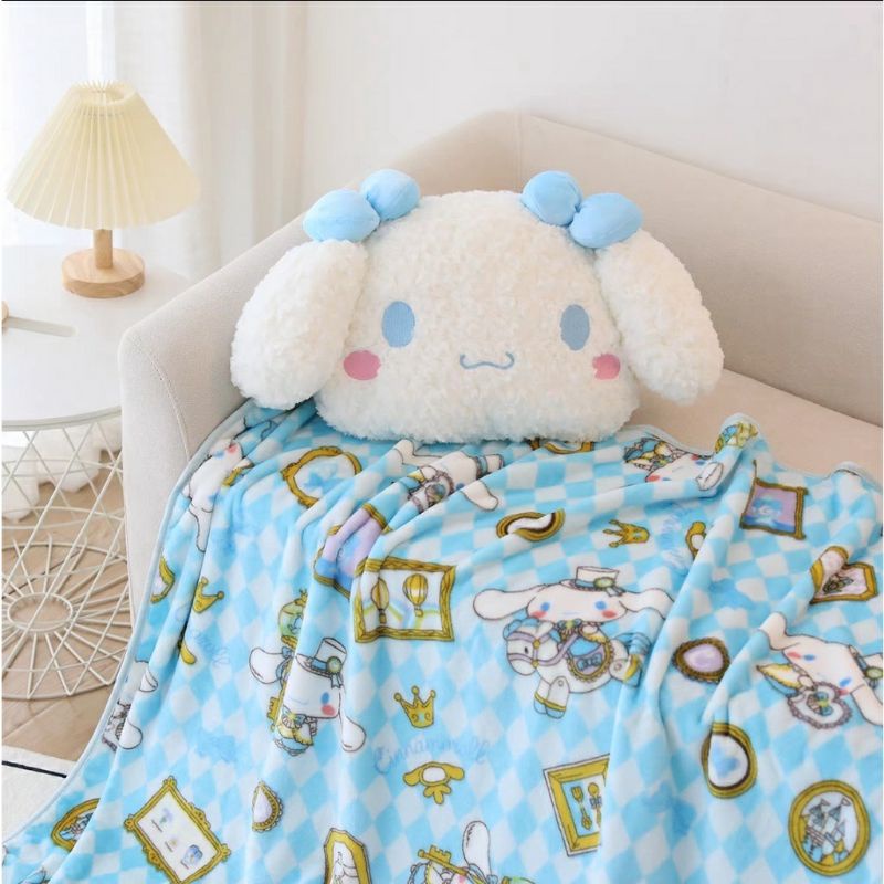 Balmut Selimut Bantal Boneka Cinnamoroll Karakter Sanrio.