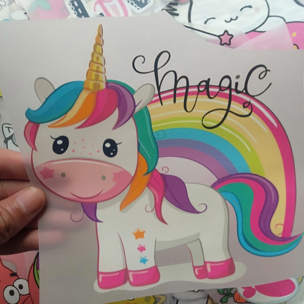 

SABLON SETRIKA SABLON DTF TEMA UNICORN