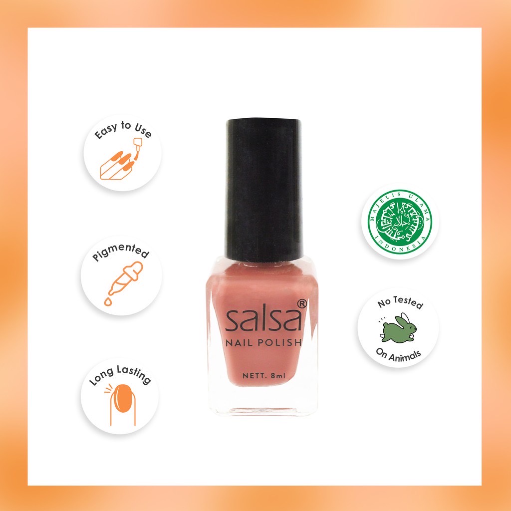 SALSA Nail Polish Nude 1 Indonesia / Cat Kuku / Nude 2 Glam Glamour Set A B / Peel Polish Kutek Halal Off Lupas Breathable Hijab Friendly / Color Pewarna Warna Matte Glossy Nude Bening / Satuan Ecer Full Set Paket / Cosmetic Beauty Tools Aksesoris Varnish