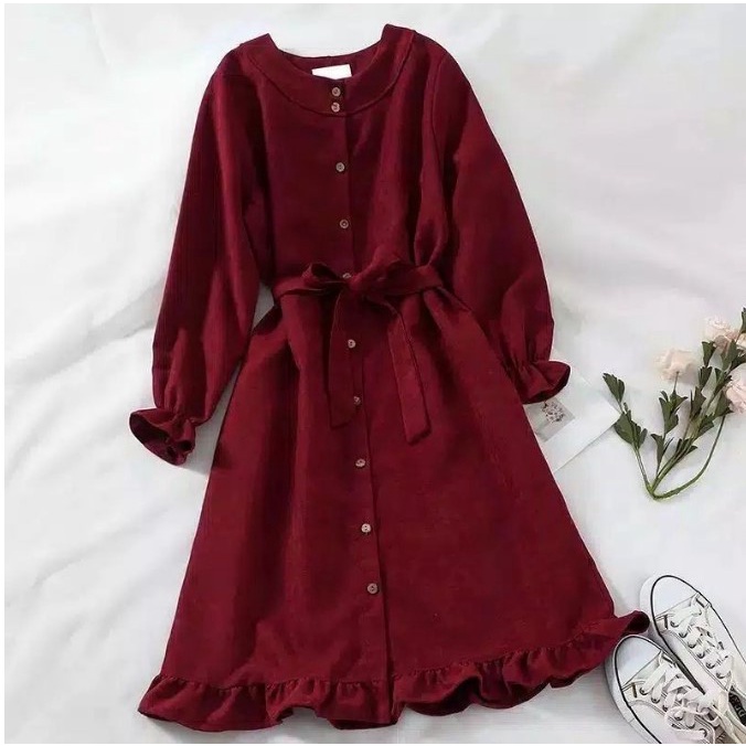 TUNIK RALINER FULL KANCING DEPAN/TUNIK REMPEL MOSCREP