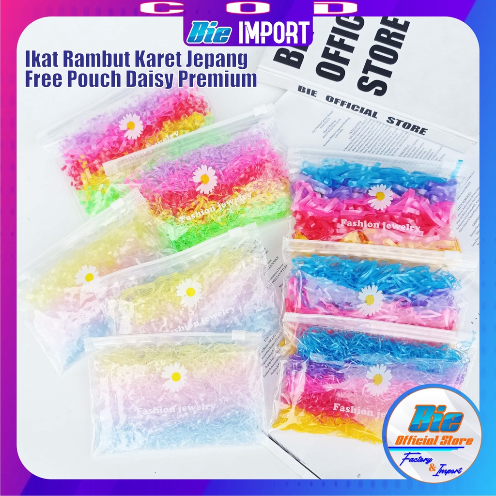 Karet Jepang Bening Rainbow Premium Free Pouch Impor Best Seller