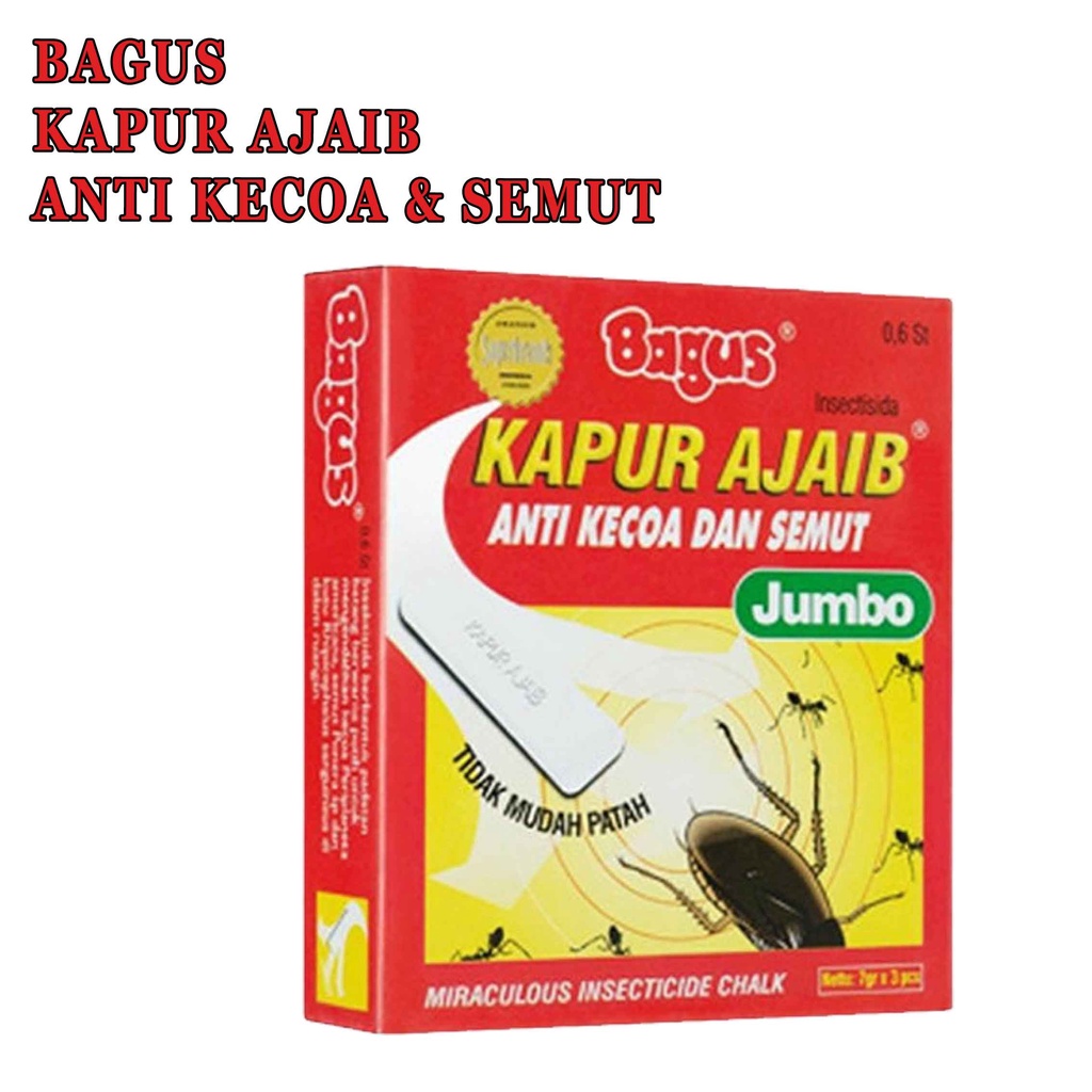 BAGUS KAPUR AJAIB ANTI KECOA &amp; SEMUT JUMBO 7gr X 6 pcs