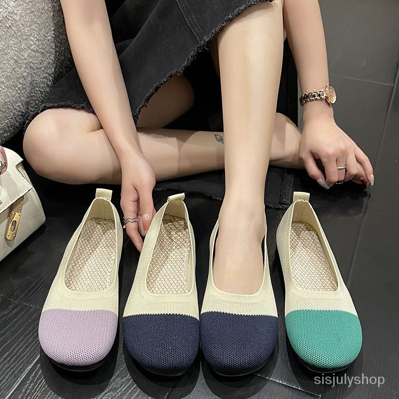 [✅BISA COD] #Sisjuly# Sepatu olahraga impor premium perempuan terbaru rajut antislip antiaus sepatu